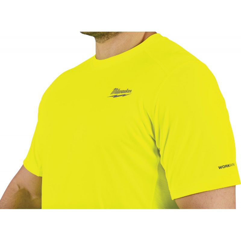 Milwaukee Workskin Lightweight Performance T-Shirt M, Hi-Vis Yellow