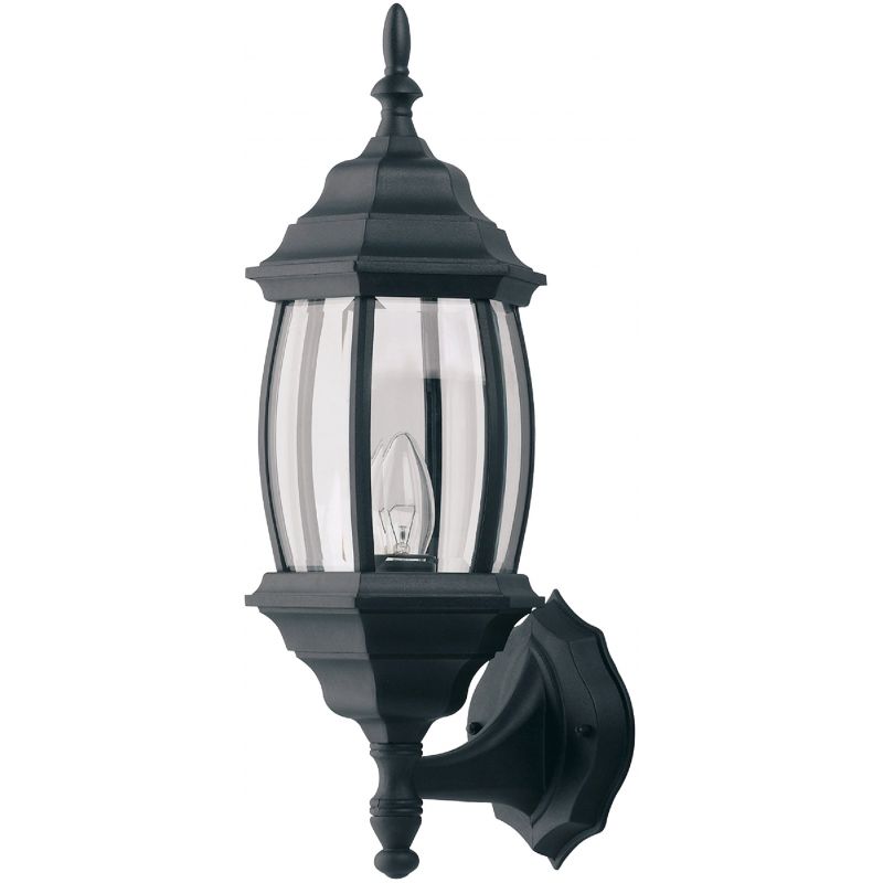 Home Impressions 17 In. Incandescent Twin Pack Outdoor Wall Light Fixture 7&quot; W X 17&quot; H X 8&quot; D, Black