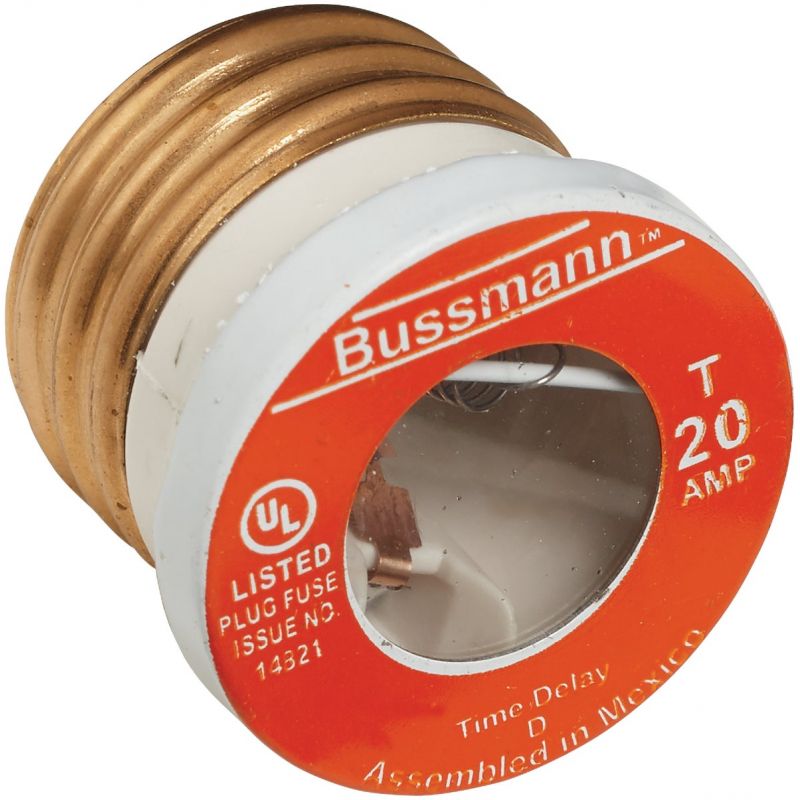 Bussmann Fusetron T Plug Fuse 10,000 AIC, 20