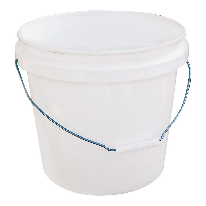 ENCORE Plastics 201215 Paint Bucket, 3.5 gal Capacity, Plastic, White 3.5 Gal, White
