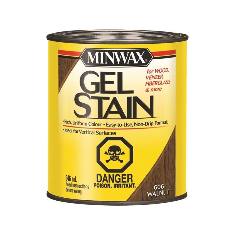 Minwax 26063 Gel Stain, Walnut, Liquid, 946 mL, Can Walnut