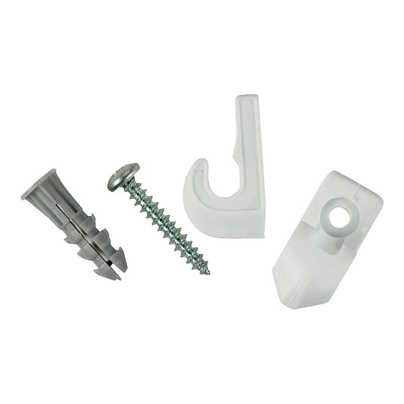 ClosetMaid Fixed Mount White Back Clip (7-Pack) in the Wire Closet Hardware  department at