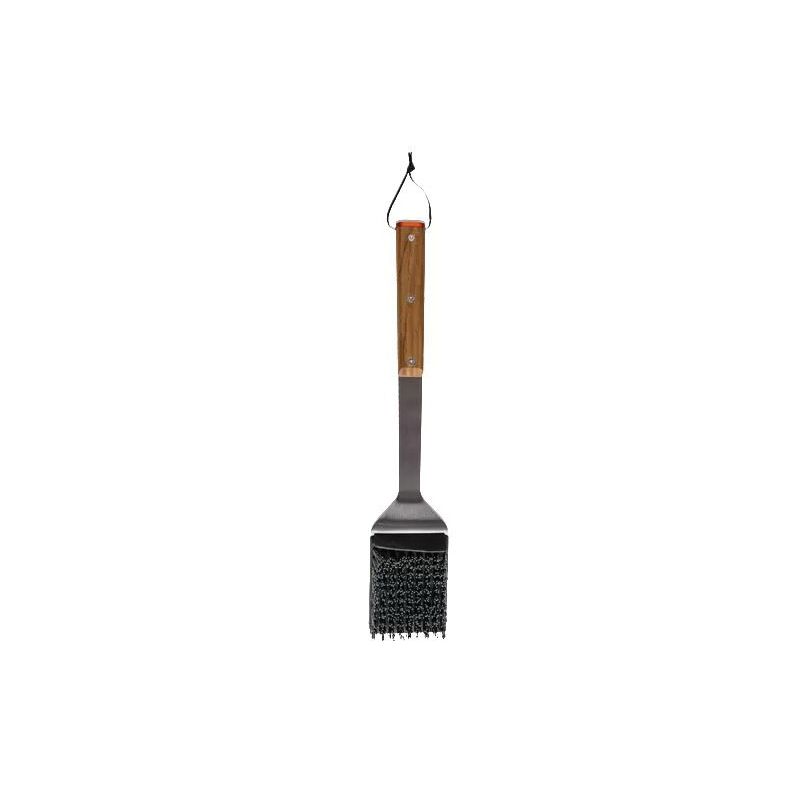 Traeger BAC537 Grill Cleaning Brush, Nylon Bristle, Wood Handle, Dual-Grip Handle
