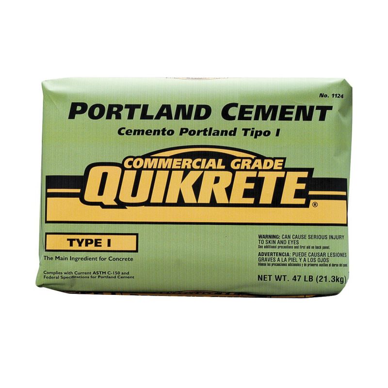 Quikrete 1124-47 Portland Cement, Gray, Solid, 47 lb Bag Gray