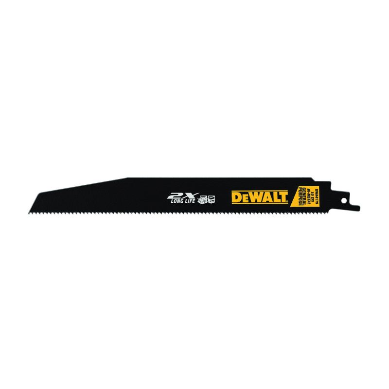 DeWALT DWA4179B25 Reciprocating Saw Blade, 1 in W, 9 in L, 10 TPI Black