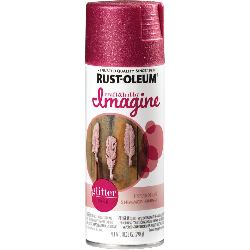 Rust-Oleum Imagine Glitter Craft Paint Pink, 10.25 Oz.