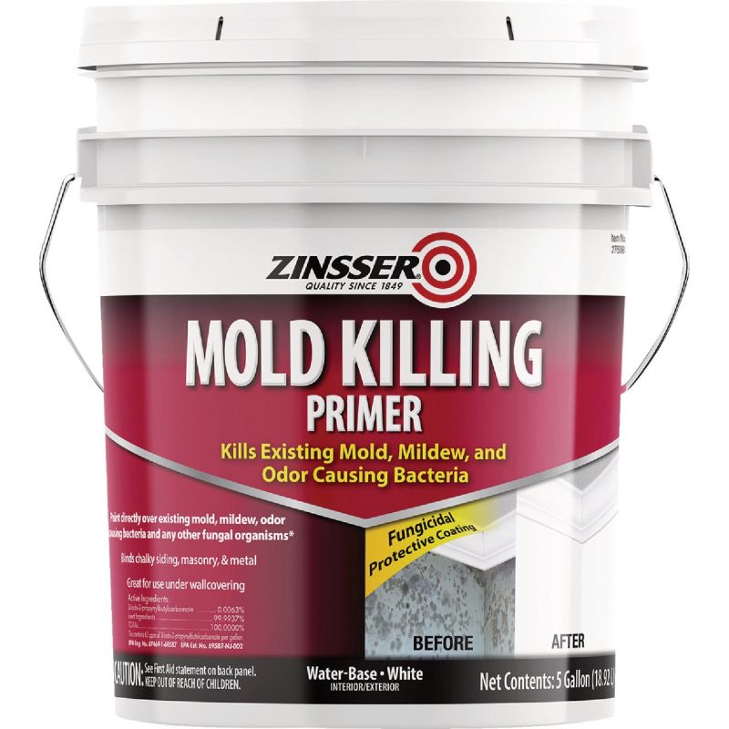 Zinsser Mold Killing Interior/Exterior Primer White, 5 Gal.