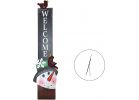 Alpine Snowman Welcome Porch Sign Holiday Decoration (Pack of 4)