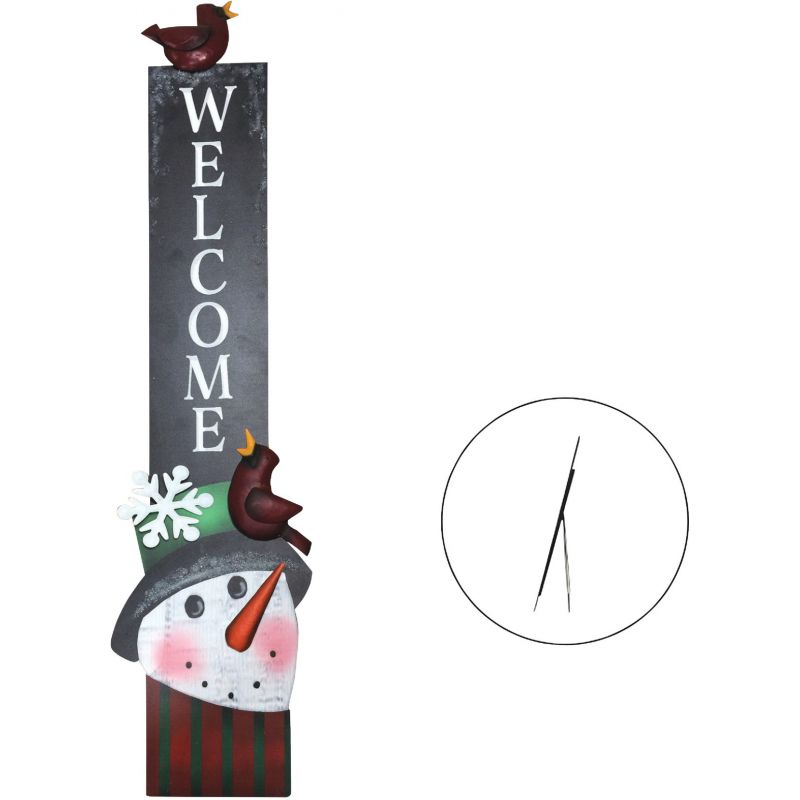 Alpine Snowman Welcome Porch Sign Holiday Decoration (Pack of 4)