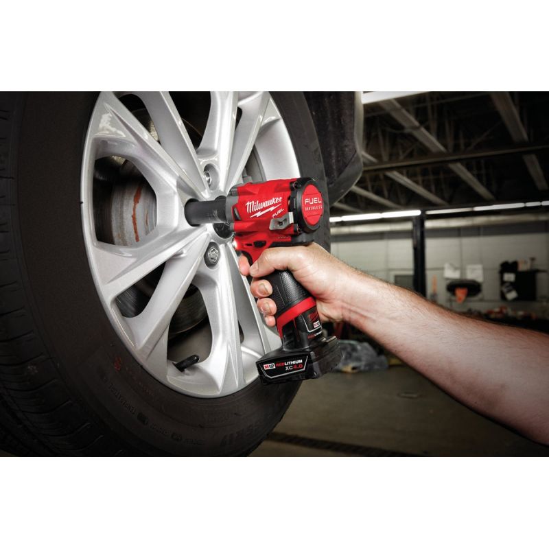 Milwaukee M12 FUEL Lithium-Ion Brushless Stubby Cordless Impact Wrench - Tool Only