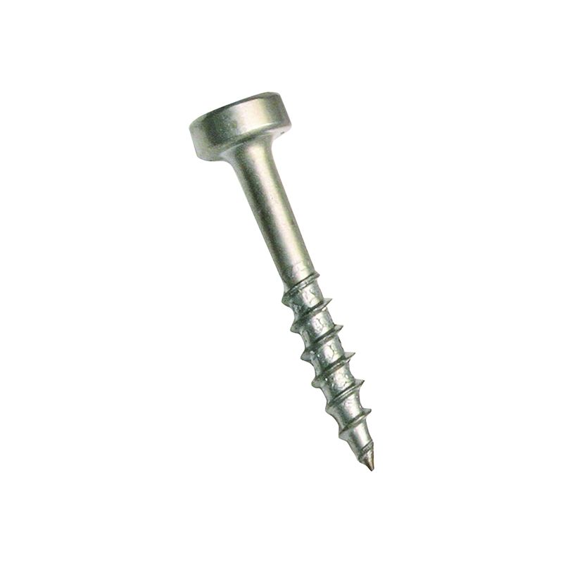 Kreg SPS-C1 - 100 Pocket-Hole Screw, #7 Thread, 1 in L, Coarse Thread, Pan Head, Square Drive, Steel, Zinc, 100 PK