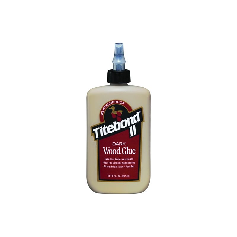 Titebond II 3703 Wood Glue, Brown, 8 oz Bottle Brown