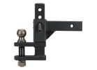 Reese Towpower Tactical 7089444 Adjustable Ball Mount with Clevis, 2 in, 2-5/16 in Dia Hitch Ball, Steel, Matte/Pewter Black