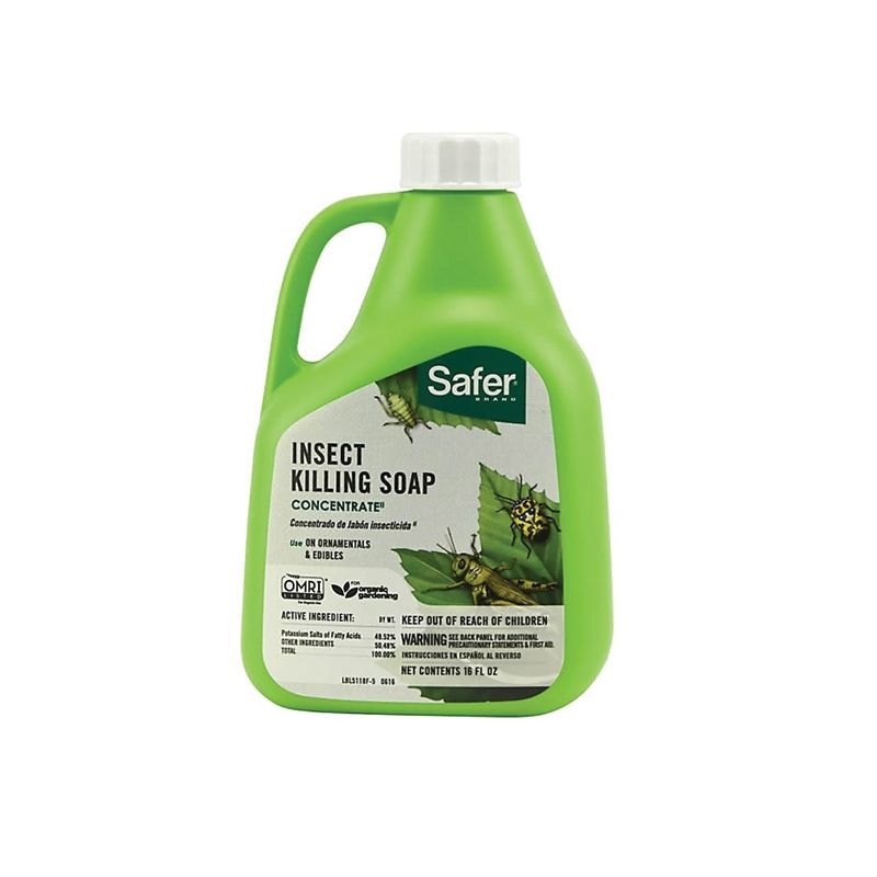 Safer 5118-6 Insect Killing Soap, Liquid, Spray Application, 16 oz Bottle Amber