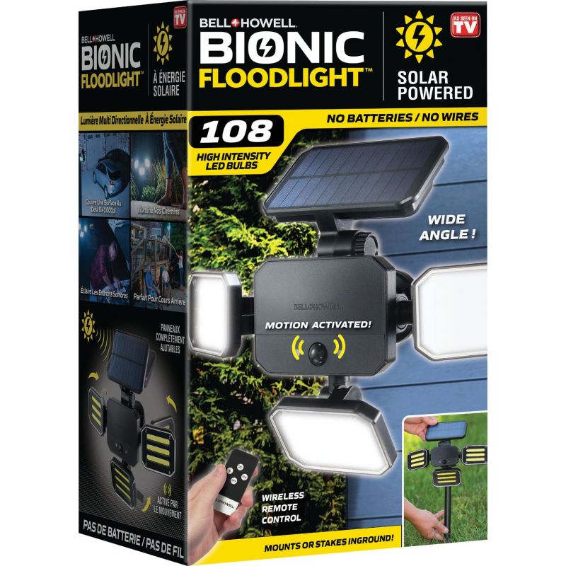 Bell+Howell Bionic Solar Floodlight Black