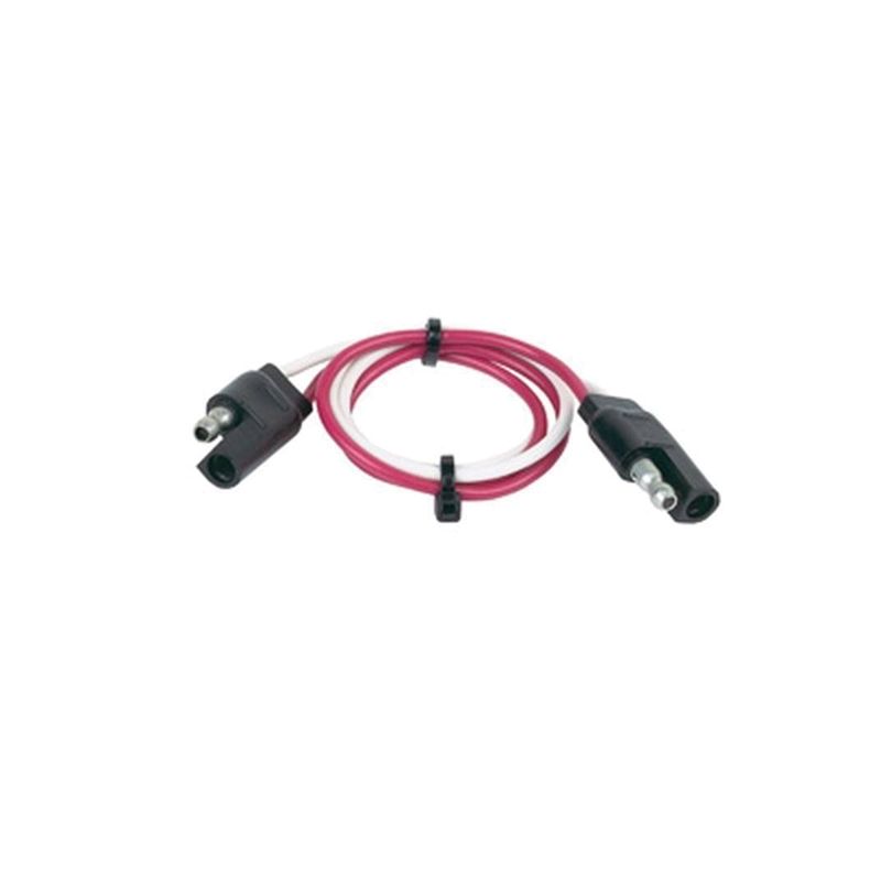 Hopkins 1200479065 Flat Extension Cord, 2-Pole, Plastic, Red/White Red/White