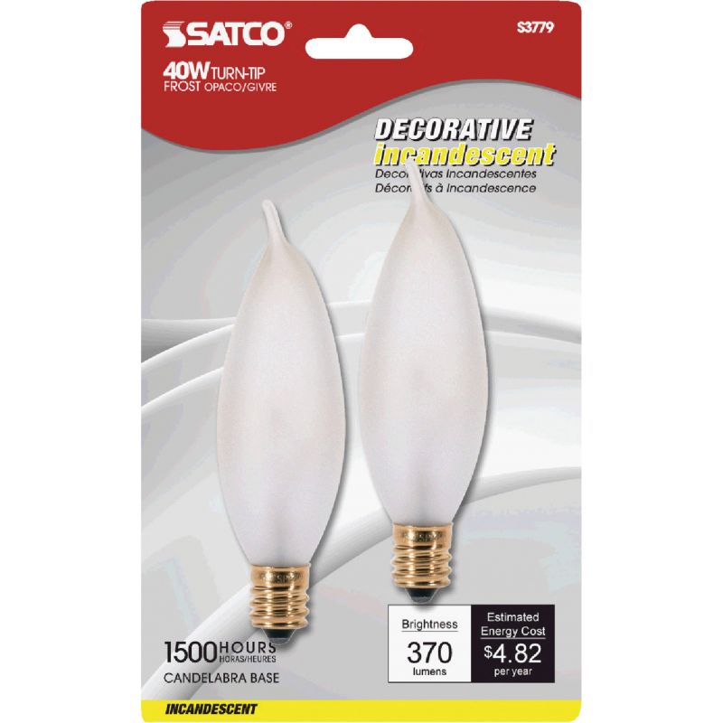 Satco 40W CA9.5 Incandescent Decorative Light Bulb