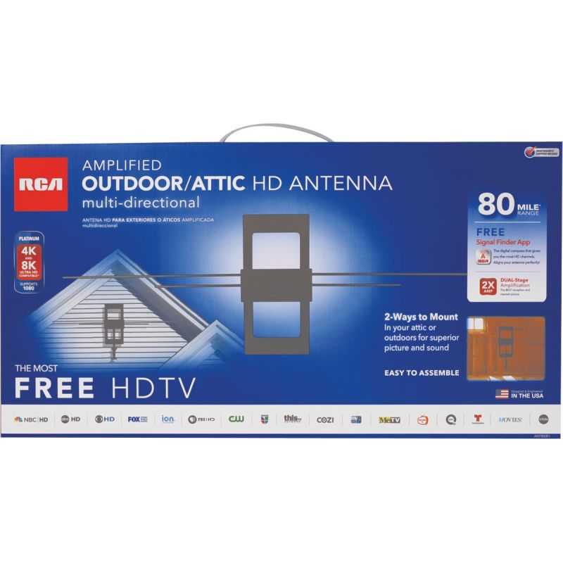 RCA Outdoor HD Antenna Black