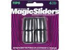 Magic Sliders Rubber Leg Tip 7/8 In., Black