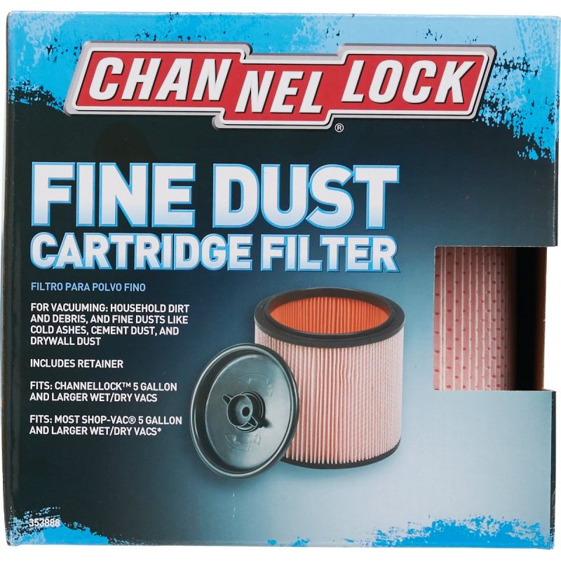 Channellock Fine Dust Cartridge Filter 5 To 20 Gal.