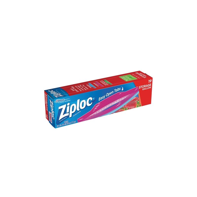 Ziploc 01143 2 Gallon Storage Bags: Food Storage Bags Zipper