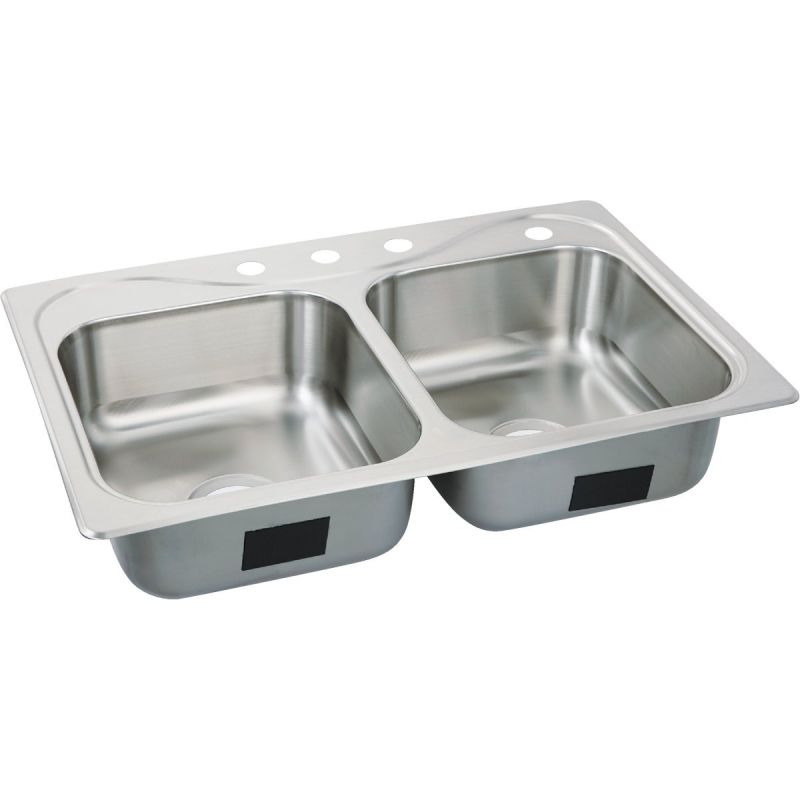 Sterling Southhaven Double Bowl Sink 7 In. Deep Stainless Steel 33 In. X 22 In. X 7 In. Deep