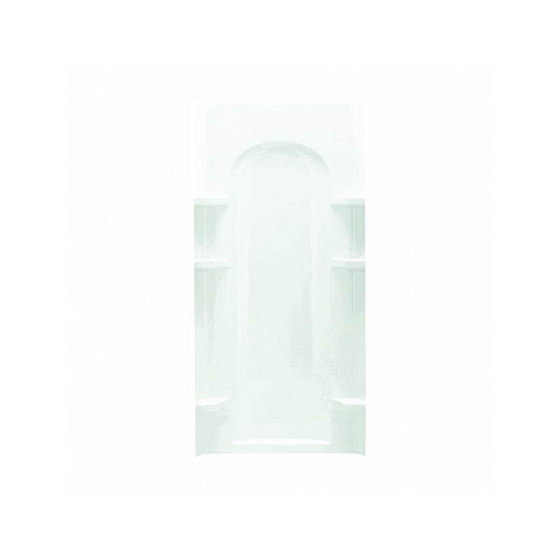 Sterling Ensemble 72202100-0 Shower Back Wall, 72-1/2 in L, 36 in W, Vikrell, High-Gloss, Alcove Installation, White White
