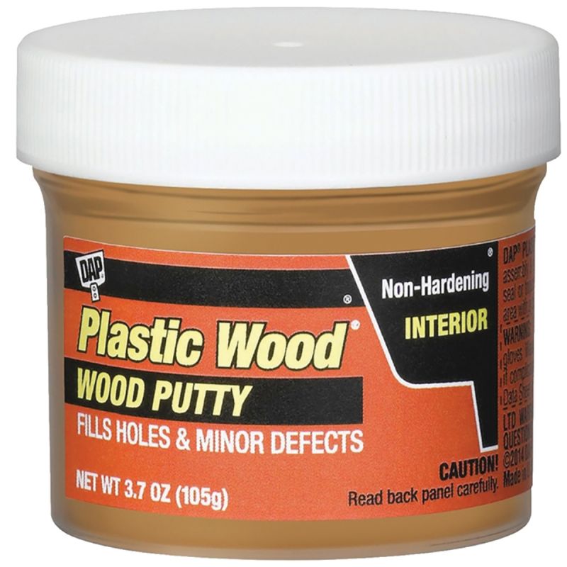 DAP 7079821276 Wood Putty, Solid, Mild, Pleasant, Natural Oak, 3.7 oz, Tub Natural Oak