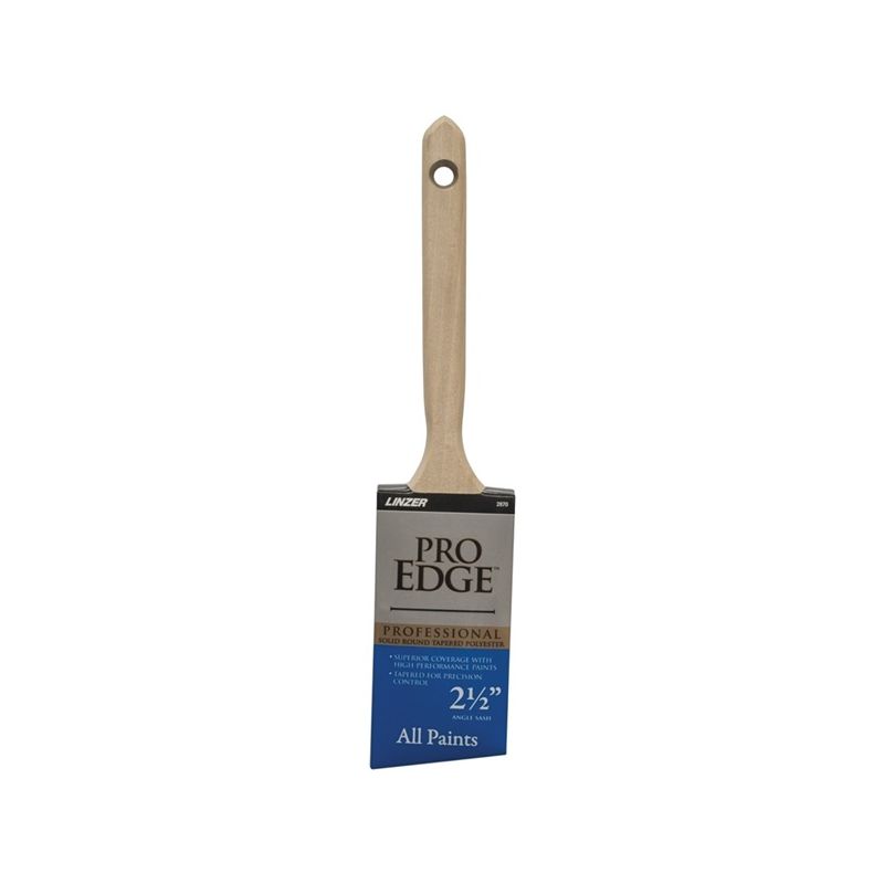 Linzer 2870-2.5 Paint Brush, 2-1/2 in W, Polyester Bristle, Angle Sash Handle