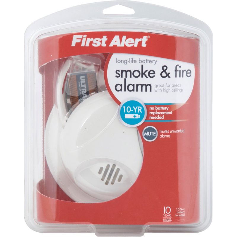 First Alert Long Life Battery Smoke Alarm White