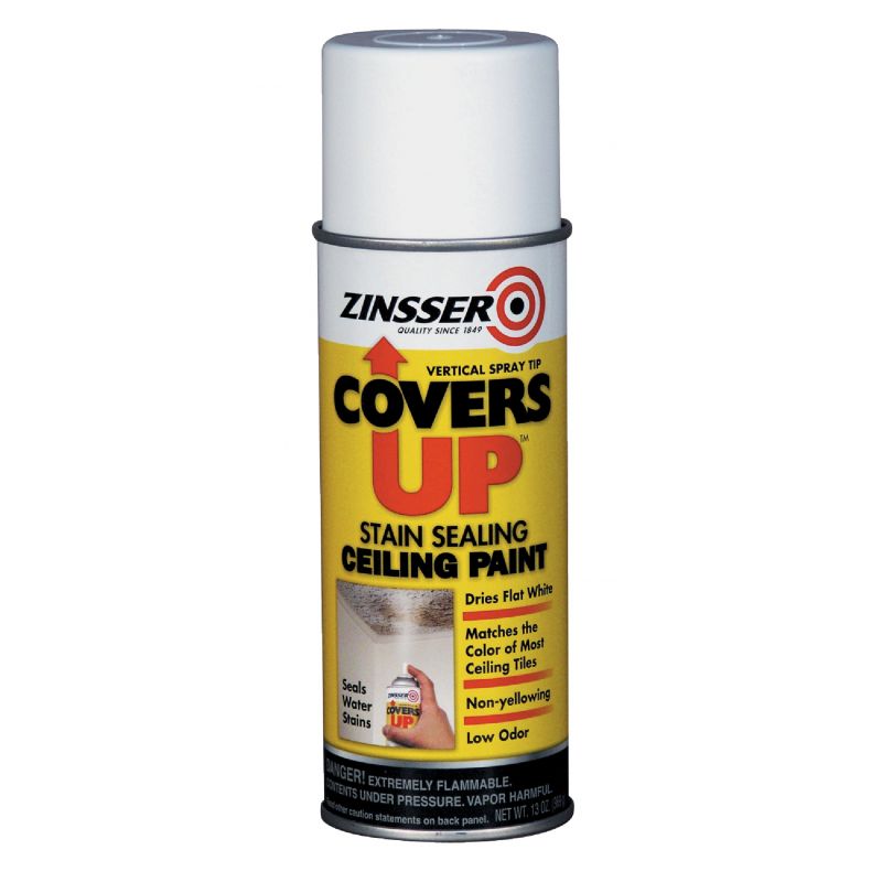 Zinsser Covers Up Stain Sealing Spray Paint Primer White, 13 Oz.