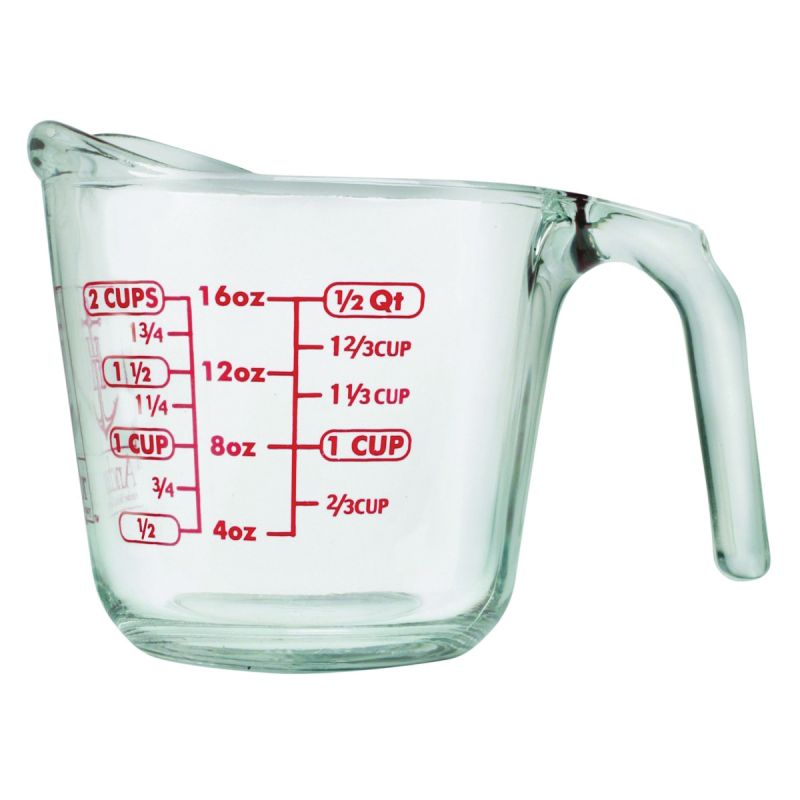 Anchor Hocking 551770L13 Measuring Cup, Glass, Clear Clear