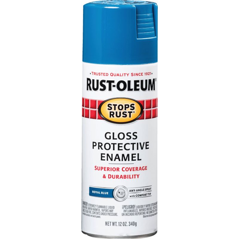 Rust-Oleum Stops Rust Protective Enamel Spray Paint Royal Blue, 12 Oz.