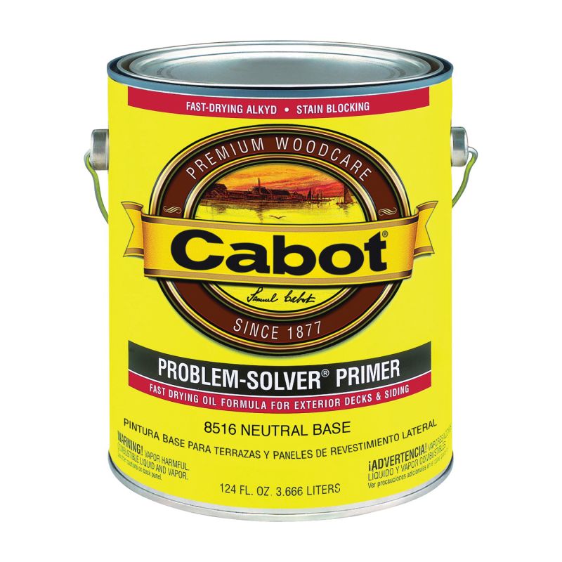 Cabot Problem-Solver 07 Exterior Primer, Flat, Neutral, 1 gal Neutral