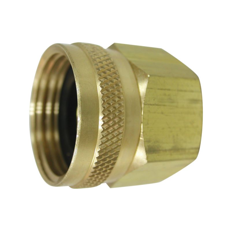 Landscapers Select PMB-055-3LC Hose Adapter, 3/4 x 3/4 in, FHT x FIP, Brass, Brass, For: Garden Hose Brass