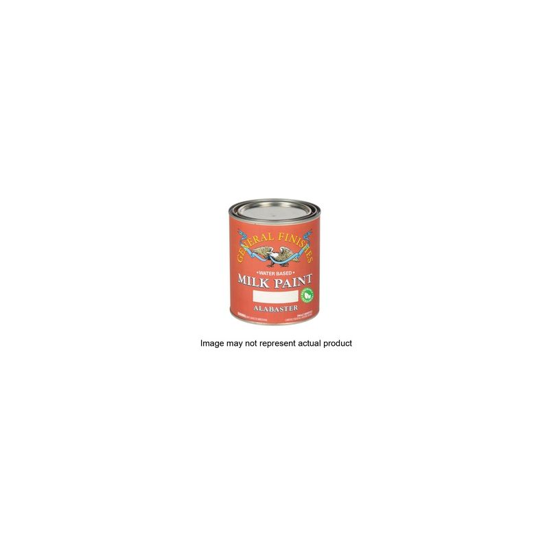 GENERAL FINISHES QWS Milk Paint, Flat, White, 1 qt Can White