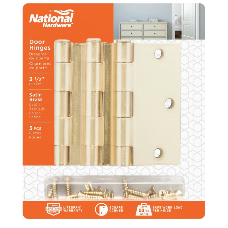 National Square Door Hinge 1-Pack