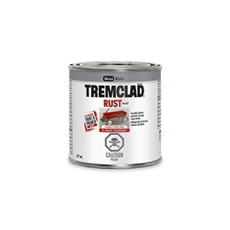 Tremclad 270S25X125 Rust Preventative Paint, Oil, Semi-Gloss, White, 237 mL, Can White