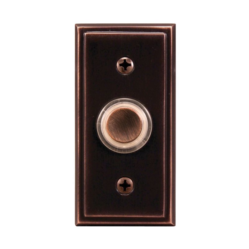 Heath Zenith SL-716-00 Pushbutton, Wired, Metal, Oil-Rubbed Bronze, Lighted Oil-Rubbed Bronze