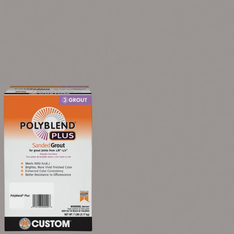 Custom Building Products PolyBlend PLUS Sanded Tile Grout 7 Lb., DeLorean Gray