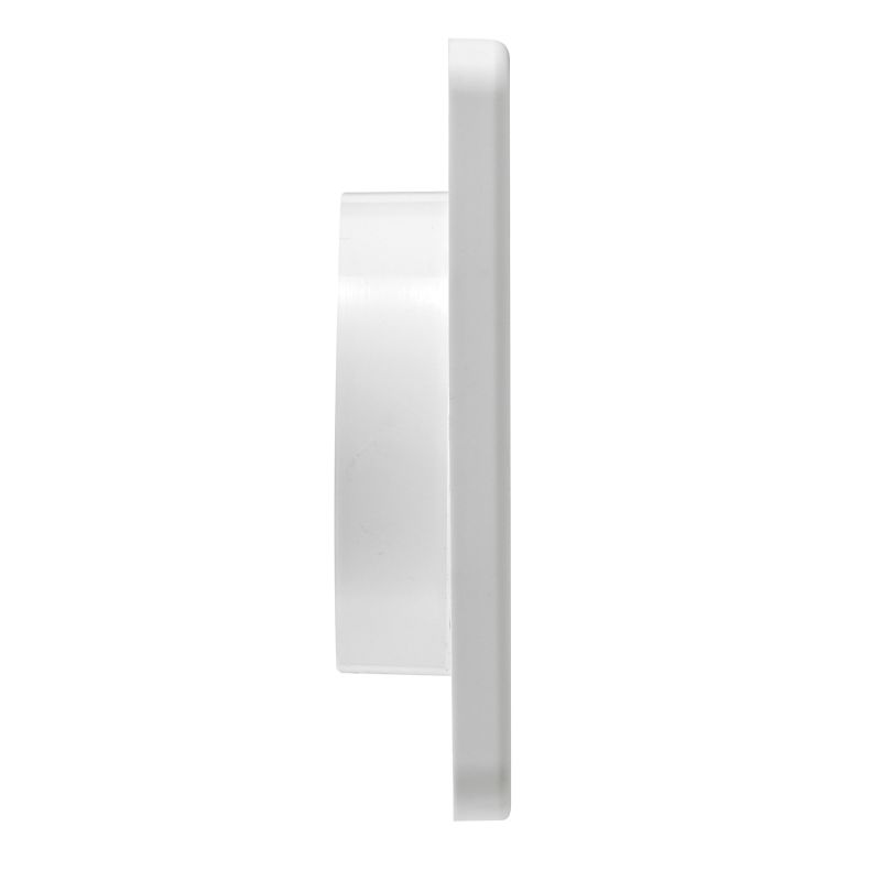 Lambro 2676W Louvered Vent, 4 in L, 4.64 in W, Plastic, White, Wall Installation White