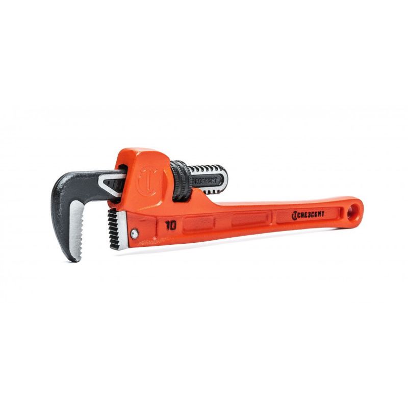 Crescent CIPW10S Pipe Wrench, 0 to 1.9 in Jaw, 10 in L, Slim Jaw, Cast Iron/Steel, Powder-Coated Orange