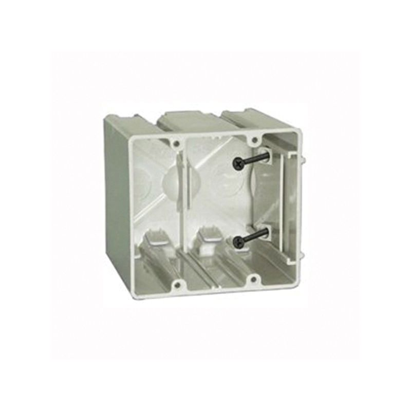 Sliderbox SB-2 Electrical Box, 2-Gang, 4-Outlet, 2-Knockout, 1/2 in Knockout, Polycarbonate, Beige/Tan, Screw, Wall Beige/Tan