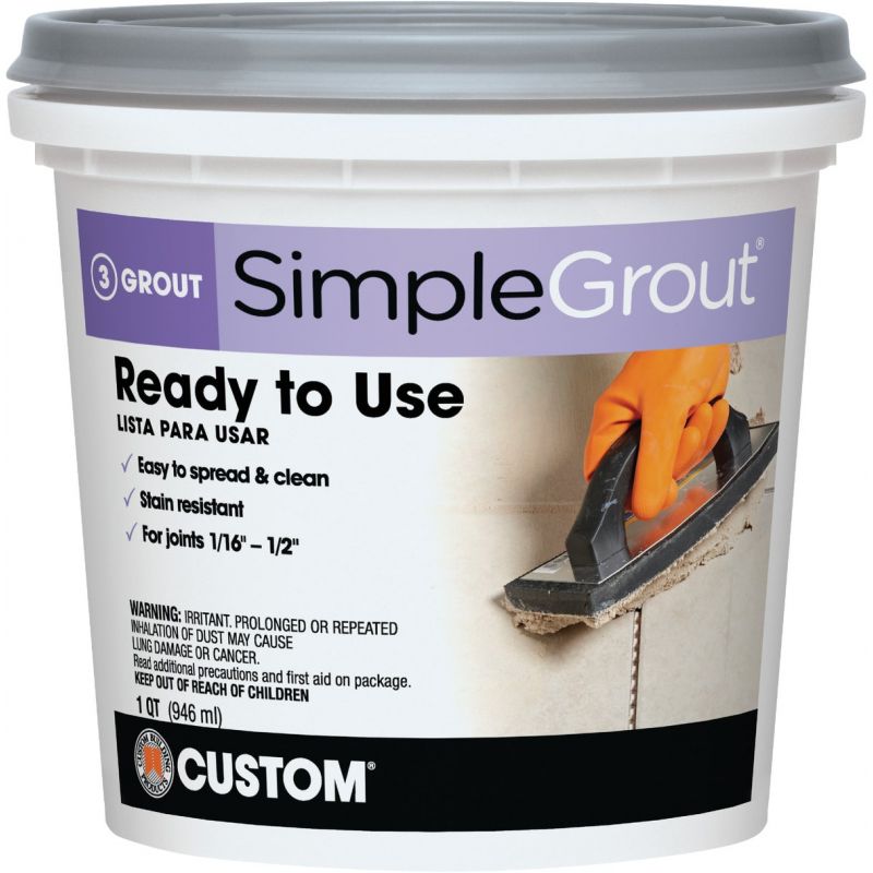 Custom Building Products Simplegrout Tile Grout Quart, Linen