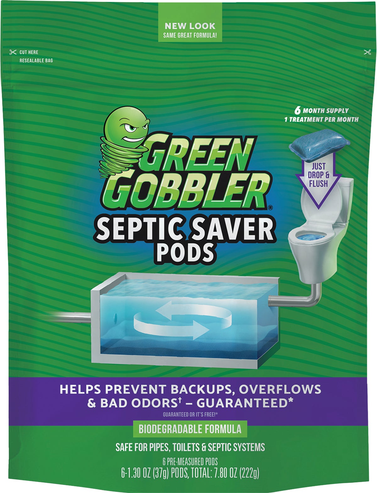 Zep ZSTP2 Enforcer Septi-Pak Series Septic System Treatment, Solid, Brown,  Mild, 4 Ounce Pouch: Septic Tank Cleaner (021709016437-1)