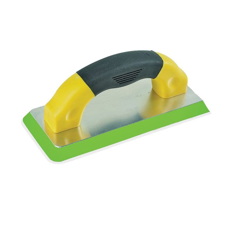 M-D 49829 Grout Float, 9 in L, 4 in W, Comfort-Grip Handle, Rubber, Black/Green/Yellow Black/Green/Yellow