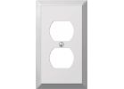 Amerelle Stamped Steel Outlet Wall Plate Polished Chrome