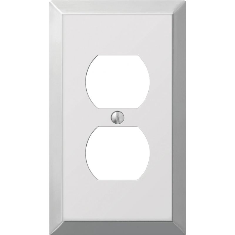 Amerelle Stamped Steel Outlet Wall Plate Polished Chrome