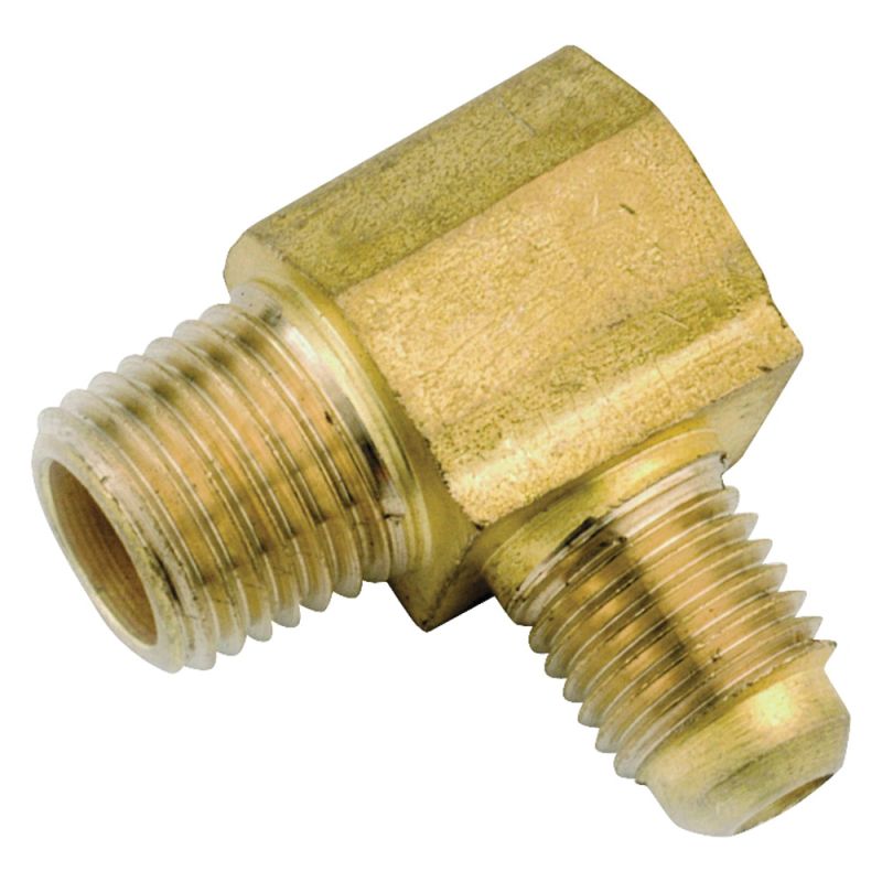 Anderson Metals 754049-1012 Tube Elbow, 5/8 x 3/4 in, 90 deg Angle, Brass, 650 psi Pressure