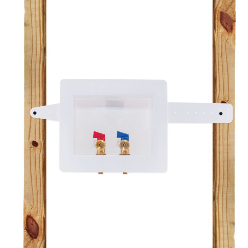 Eastman 60245 Washing Machine Outlet Box, 1/2, 3/4 in Connection, Brass